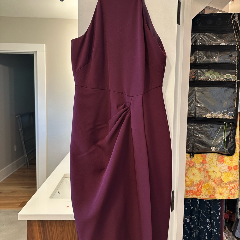 Vince Camuto One Shoulder Dress in Rich Purple